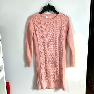 Gap kids cable knit dress / pink